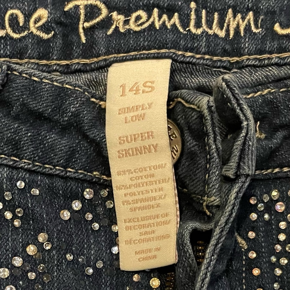 Justice Premium Jeans Size 14S - Picture 10 of 11